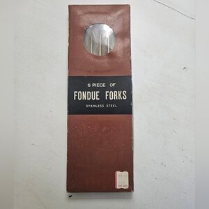 Vintage set of 6 fondue forks in box